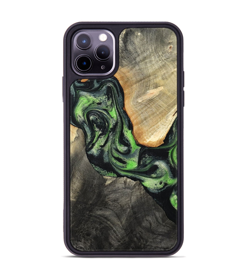 iPhone 11 Pro Max Wood Phone Case - Teo (Green, 798941)