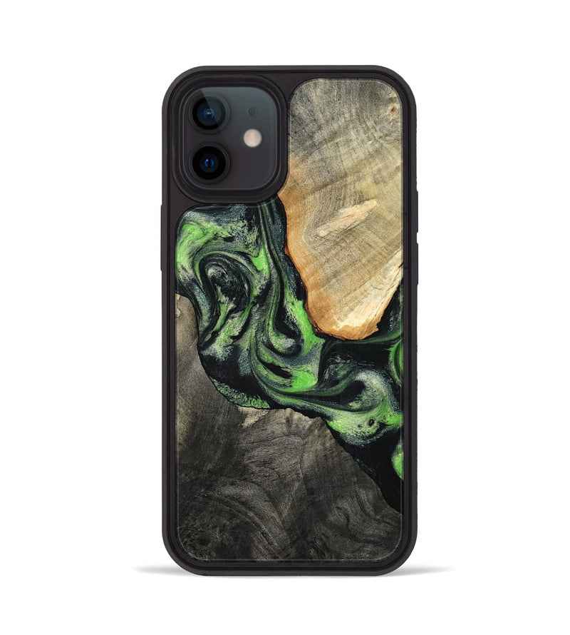 iPhone 12 Wood Phone Case - Teo (Green, 798941)