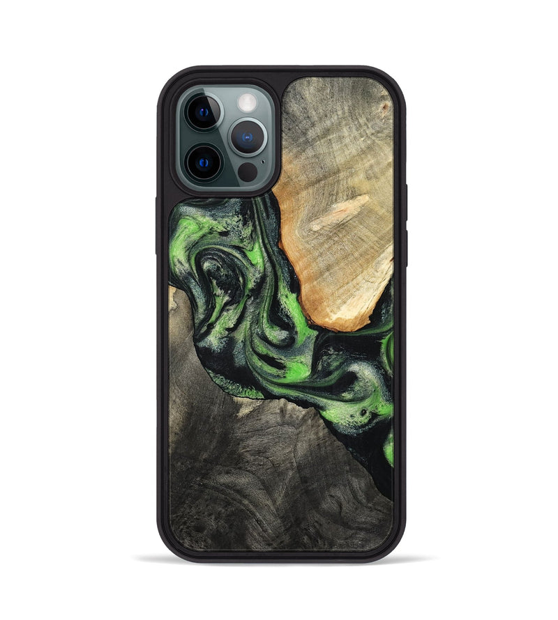 iPhone 12 Pro Wood Phone Case - Teo (Green, 798941)