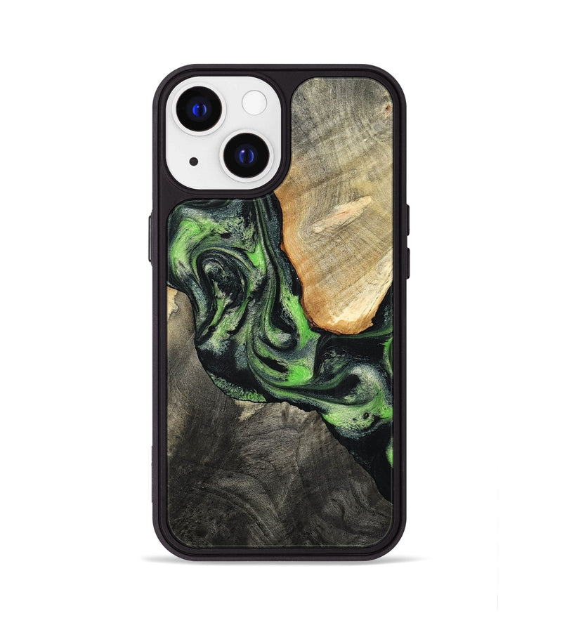 iPhone 13 Wood Phone Case - Teo (Green, 798941)