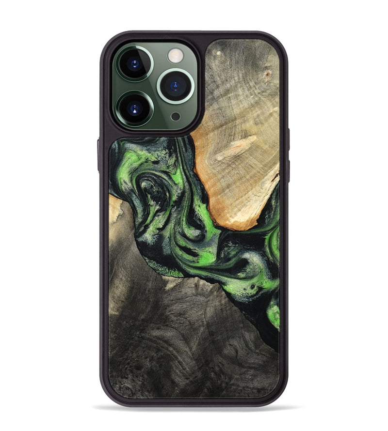 iPhone 13 Pro Max Wood Phone Case - Teo (Green, 798941)