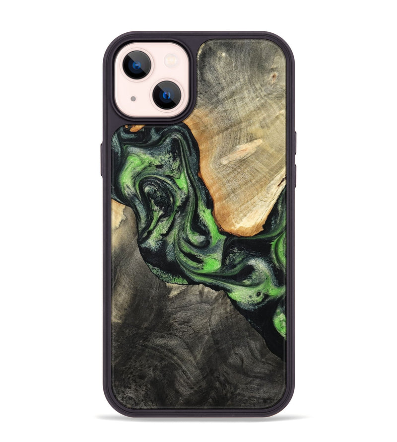 iPhone 14 Plus Wood Phone Case - Teo (Green, 798941)