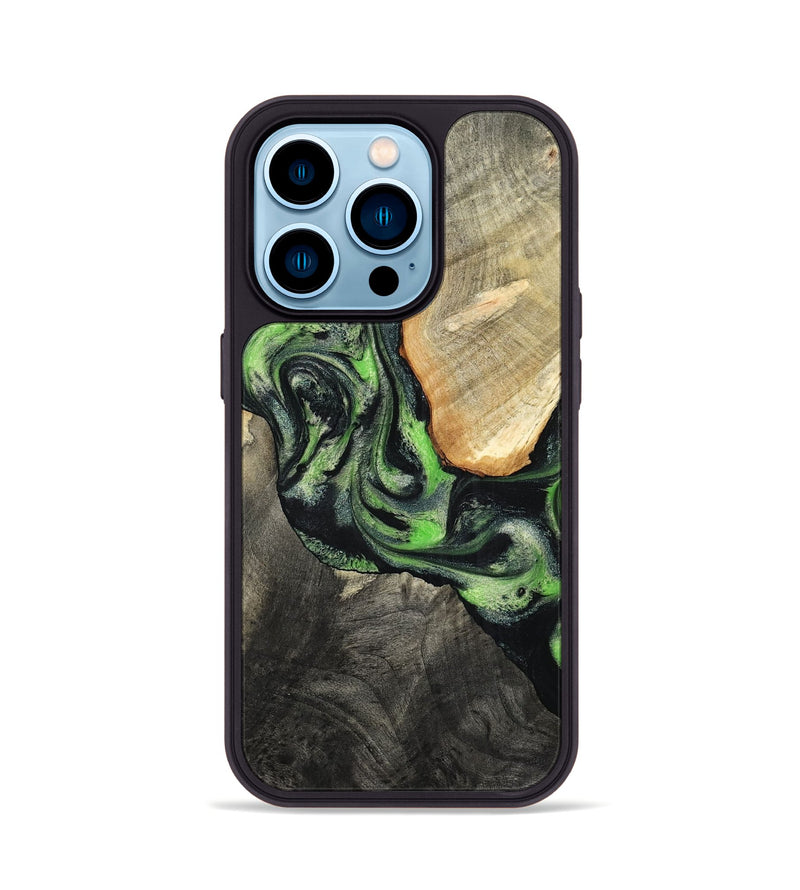 iPhone 14 Pro Wood Phone Case - Teo (Green, 798941)