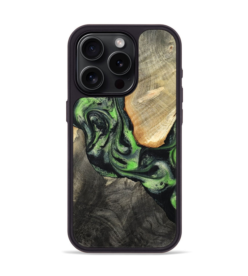 iPhone 15 Pro Wood Phone Case - Teo (Green, 798941)