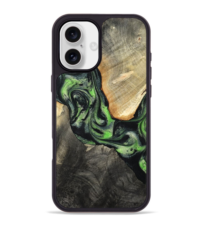 iPhone 16 Plus Wood Phone Case - Teo (Green, 798941)