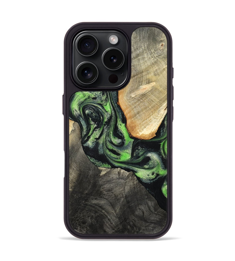 iPhone 16 Pro Wood Phone Case - Teo (Green, 798941)