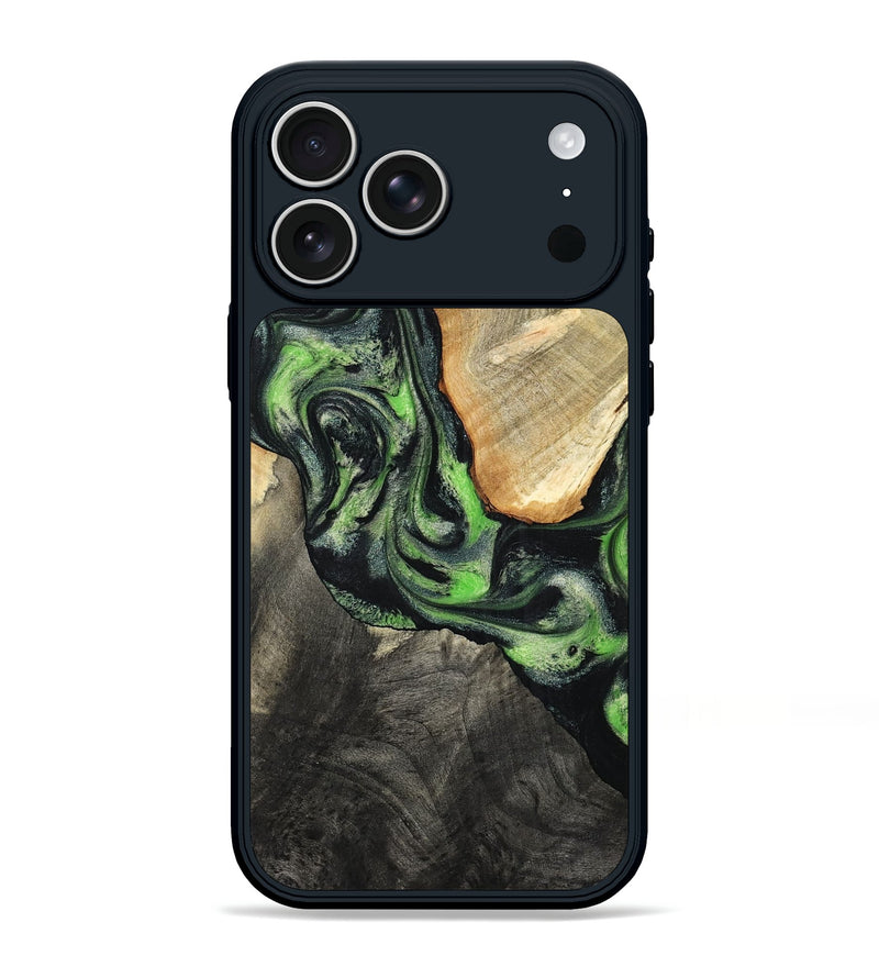 iPhone 17 Pro Max Wood Phone Case - Teo (Green, 798941)