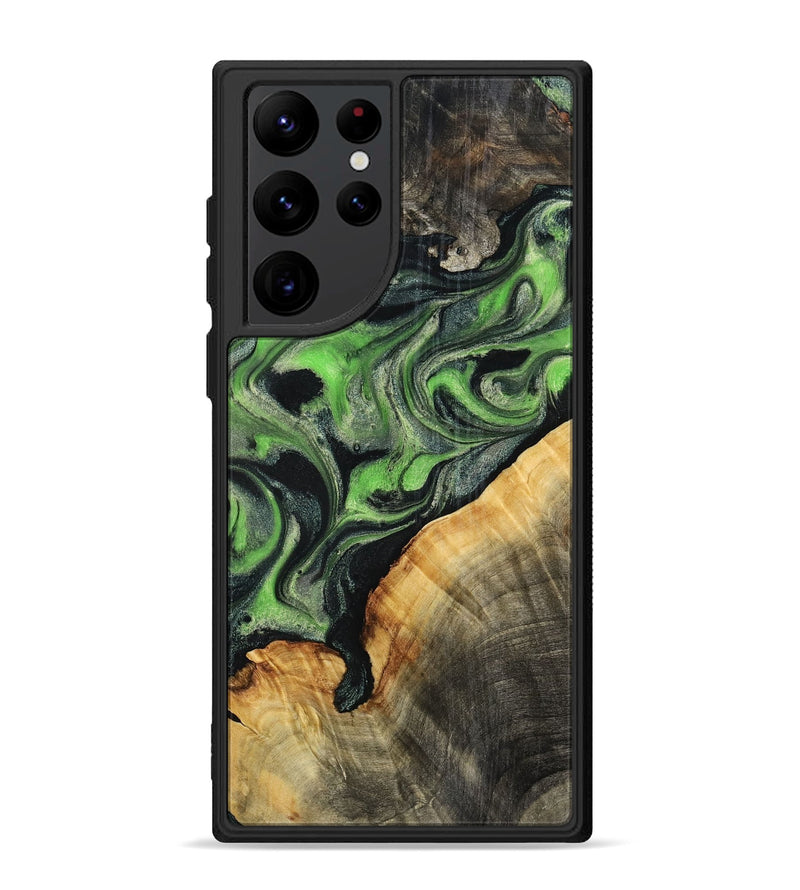 Galaxy S22 Ultra Wood Phone Case - Ettie (Green, 798942)