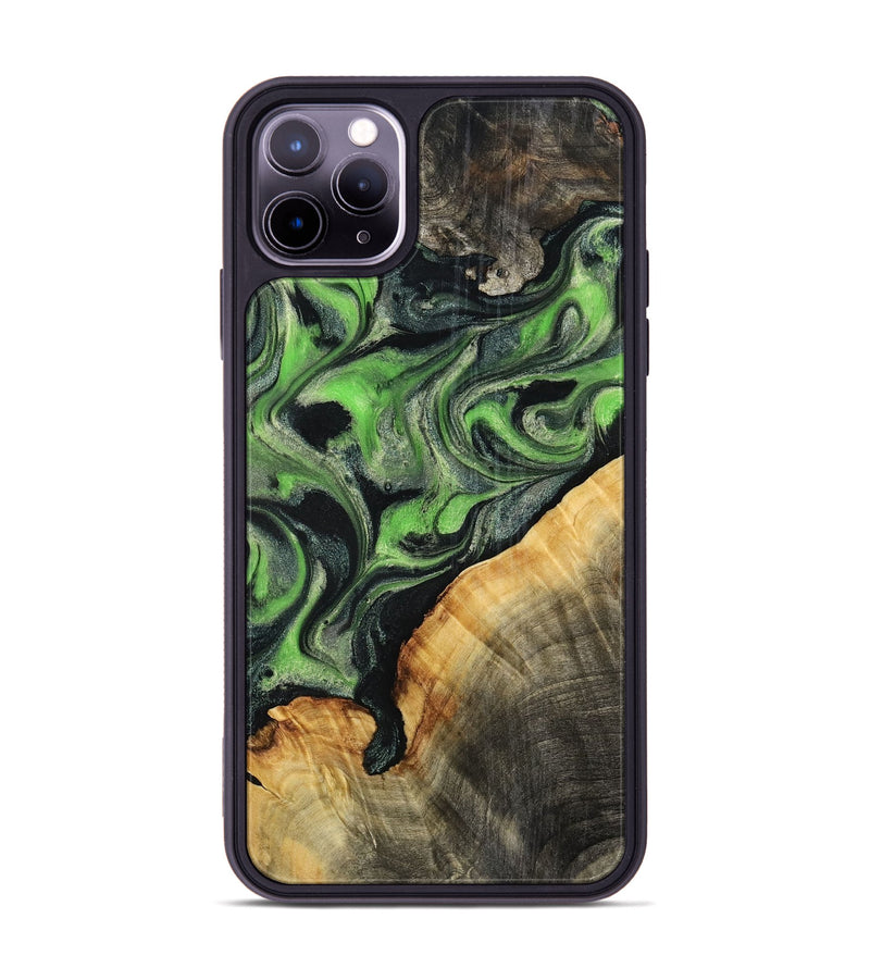 iPhone 11 Pro Max Wood Phone Case - Ettie (Green, 798942)