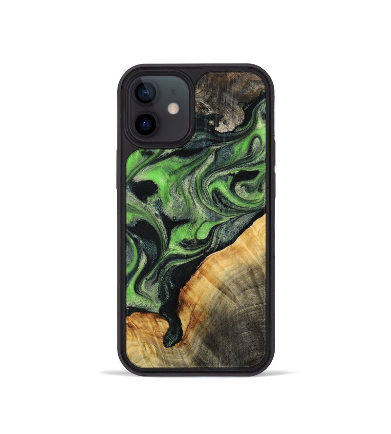 iPhone 12 mini Wood Phone Case - Ettie (Green, 798942)