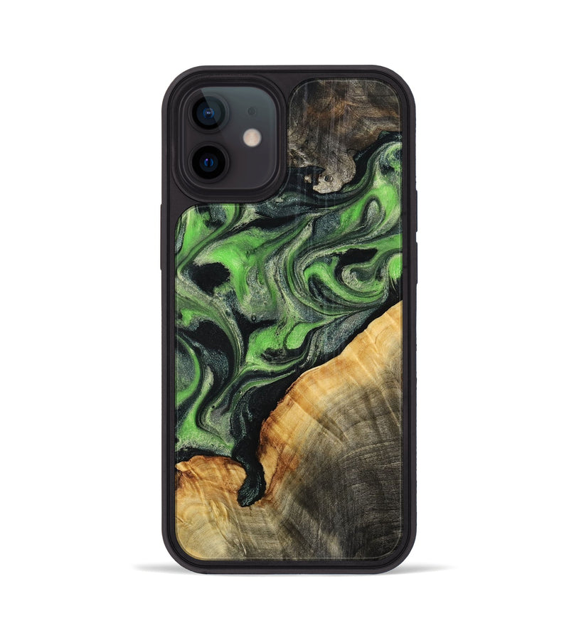 iPhone 12 Wood Phone Case - Ettie (Green, 798942)