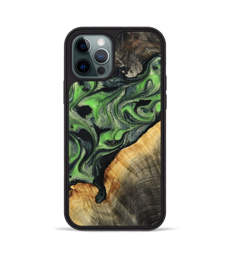 iPhone 12 Pro Wood Phone Case - Ettie (Green, 798942)
