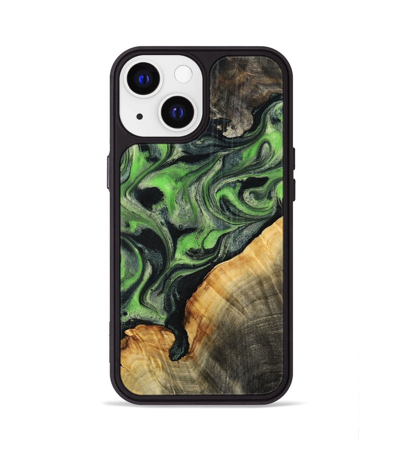iPhone 13 Wood Phone Case - Ettie (Green, 798942)
