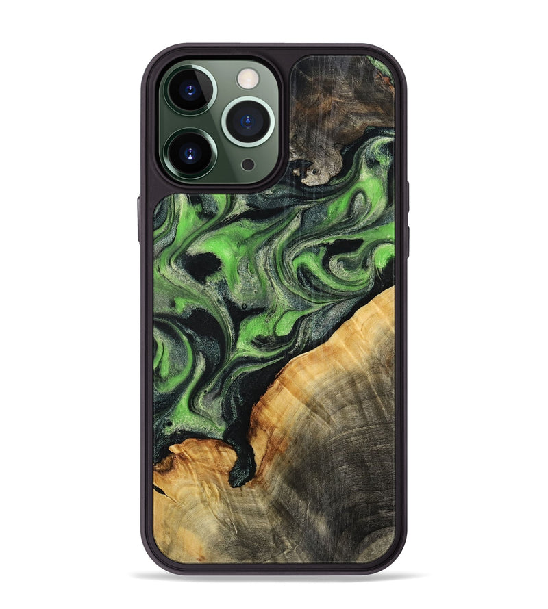 iPhone 13 Pro Max Wood Phone Case - Ettie (Green, 798942)