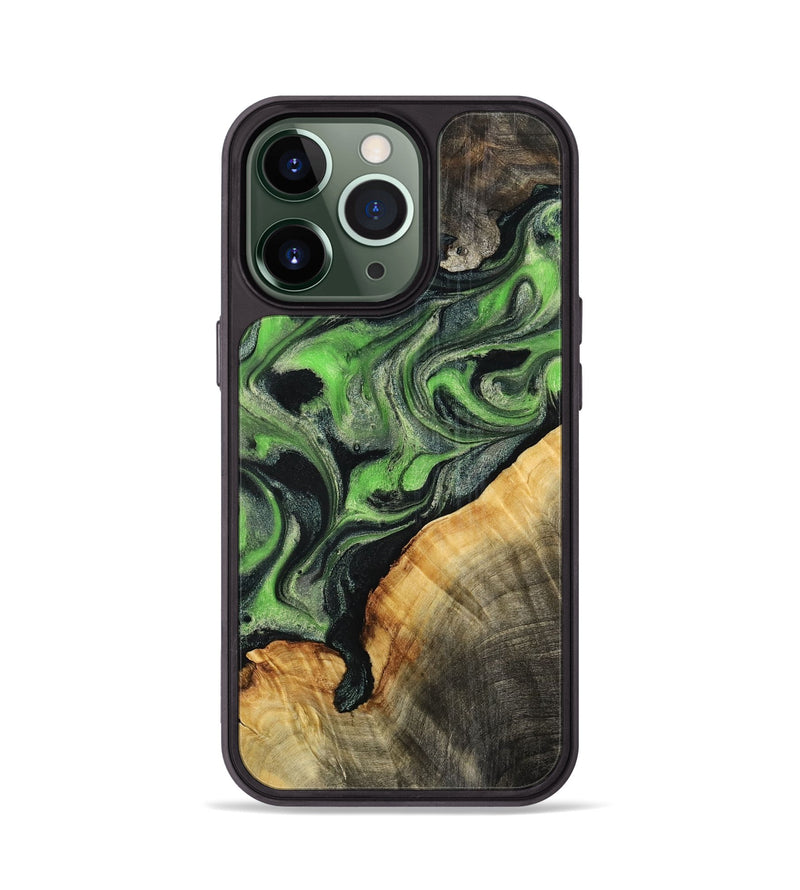iPhone 13 Pro Wood Phone Case - Ettie (Green, 798942)