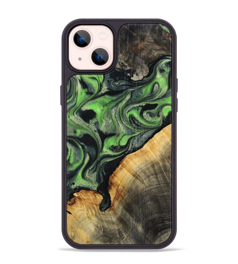 iPhone 14 Plus Wood Phone Case - Ettie (Green, 798942)