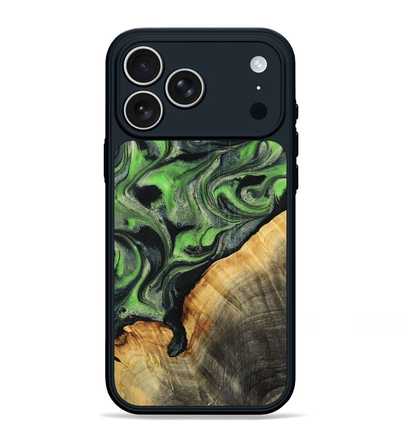 iPhone 17 Pro Max Wood Phone Case - Ettie (Green, 798942)
