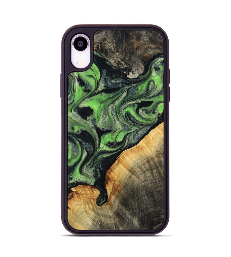 iPhone Xr Wood Phone Case - Ettie (Green, 798942)
