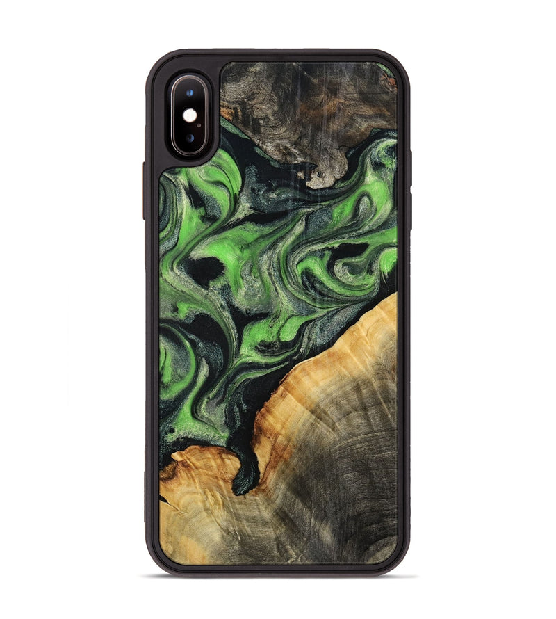 iPhone Xs Max Wood Phone Case - Ettie (Green, 798942)