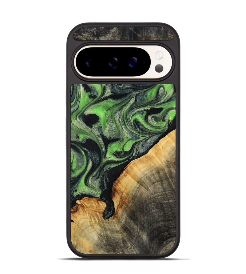 Pixel 9 Wood Phone Case - Ettie (Green, 798942)