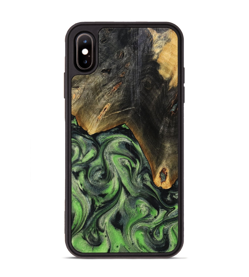 iPhone Xs Max Wood Phone Case - Joyce (Green, 798943)