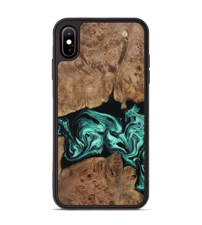 iPhone Xs Max Wood Phone Case - Monika (Green, 798944)