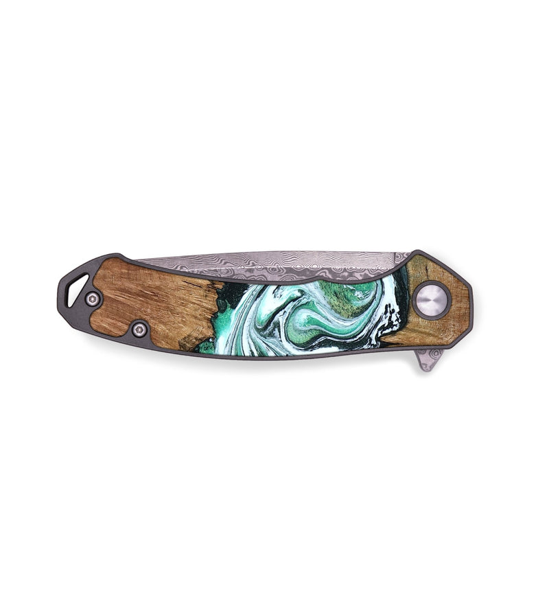 EDC Wood Pocket Knife - Jamaal (Green, 798946)