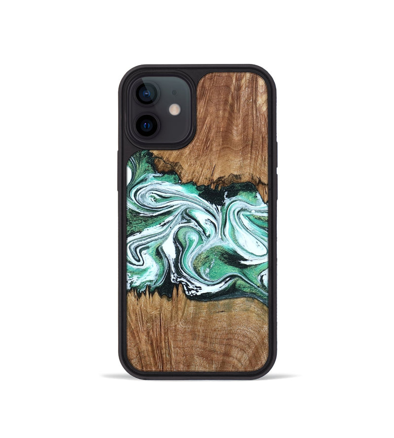 iPhone 12 mini Wood Phone Case - Jamaal (Green, 798946)