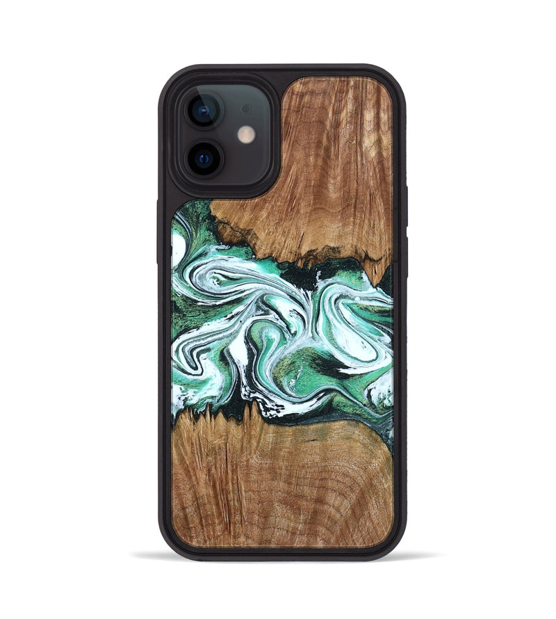 iPhone 12 Wood Phone Case - Jamaal (Green, 798946)