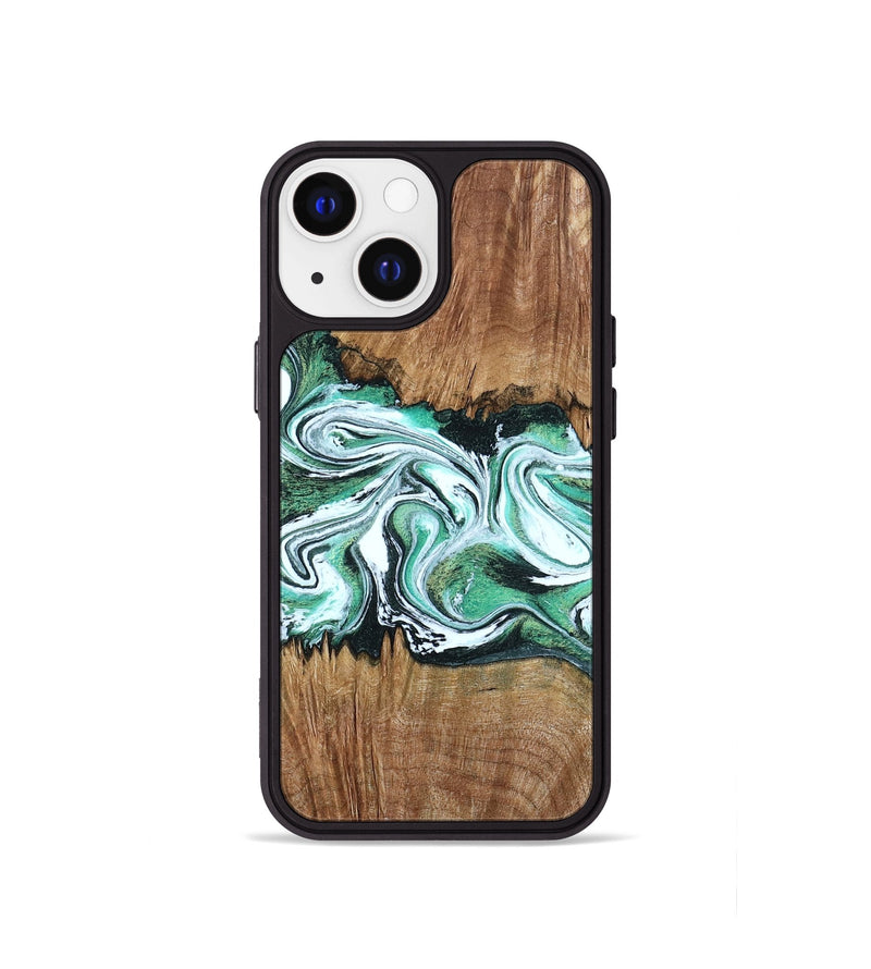 iPhone 13 mini Wood Phone Case - Jamaal (Green, 798946)