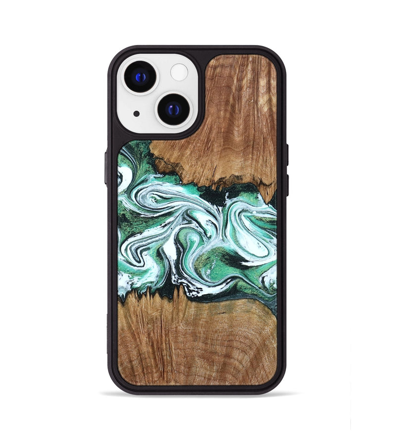 iPhone 13 Wood Phone Case - Jamaal (Green, 798946)