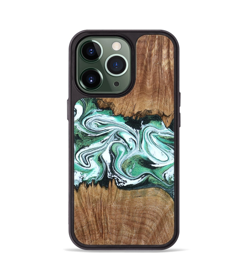 iPhone 13 Pro Wood Phone Case - Jamaal (Green, 798946)