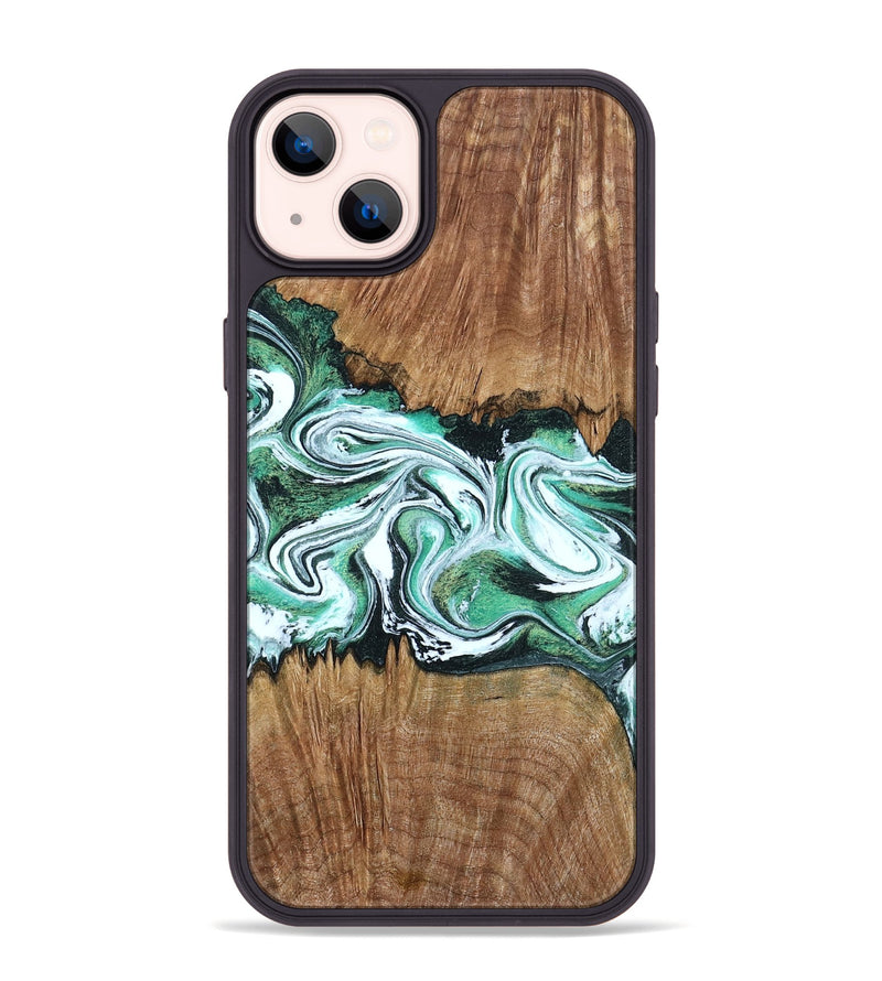 iPhone 14 Plus Wood Phone Case - Jamaal (Green, 798946)