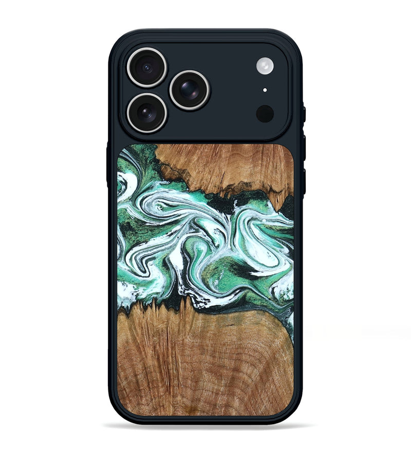 iPhone 17 Pro Max Wood Phone Case - Jamaal (Green, 798946)