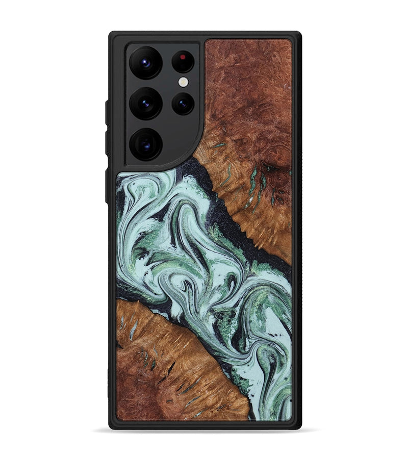 Galaxy S22 Ultra Wood Phone Case - Roman (Green, 798948)