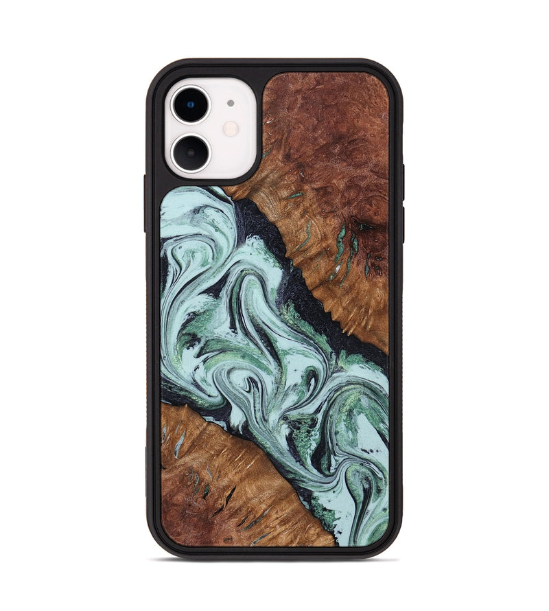 iPhone 11 Wood Phone Case - Roman (Green, 798948)