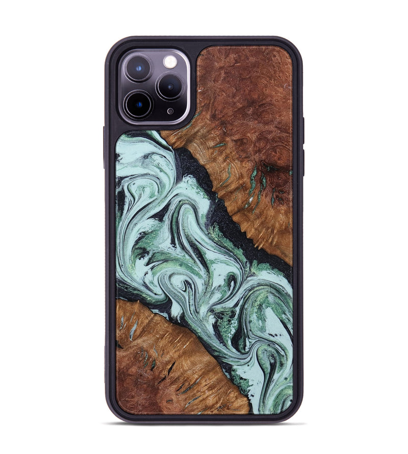 iPhone 11 Pro Max Wood Phone Case - Roman (Green, 798948)