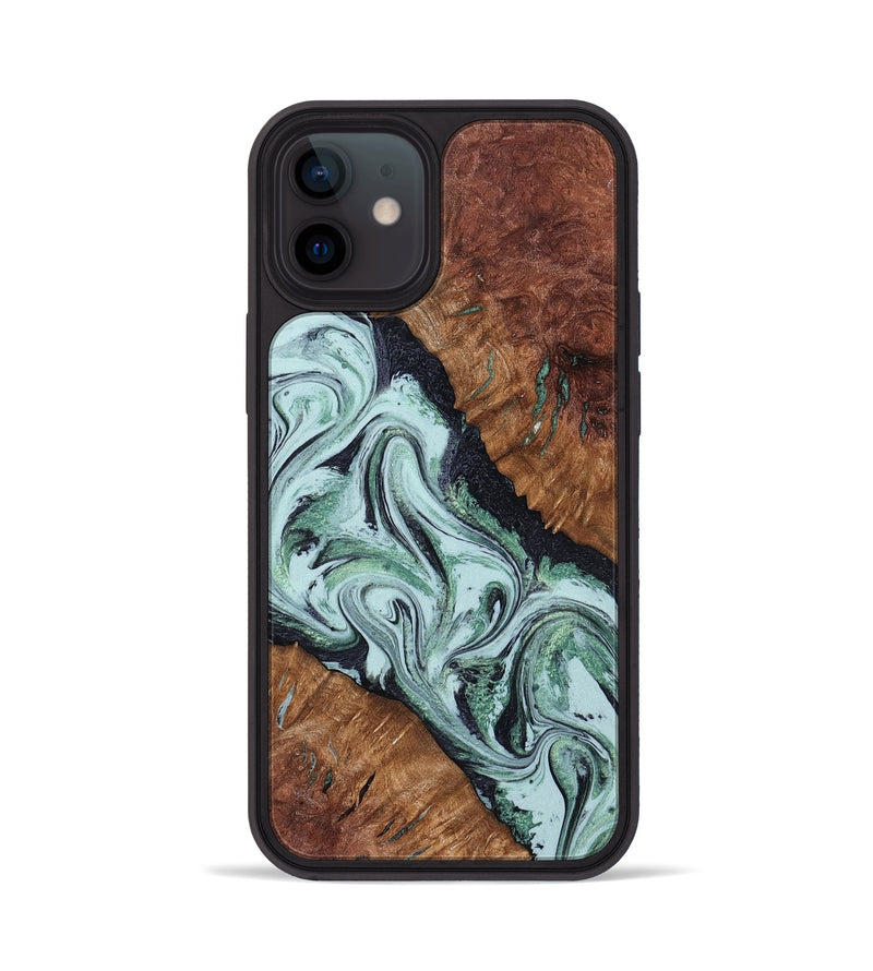 iPhone 12 Wood Phone Case - Roman (Green, 798948)