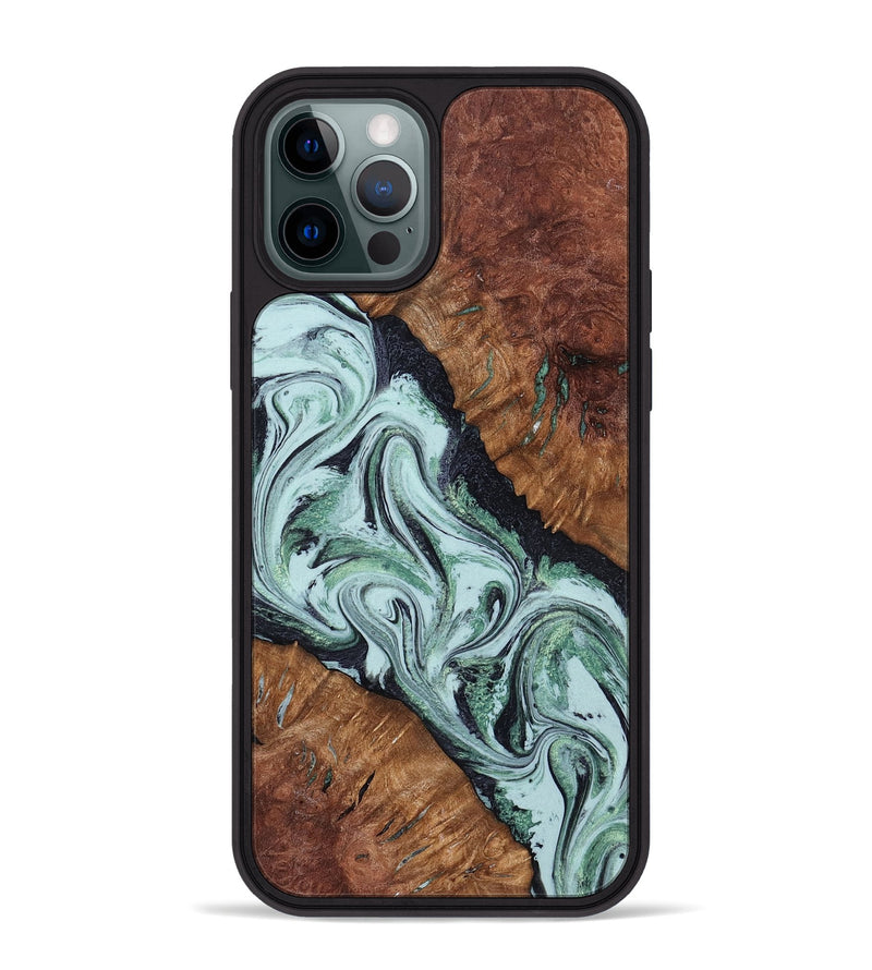 iPhone 12 Pro Max Wood Phone Case - Roman (Green, 798948)