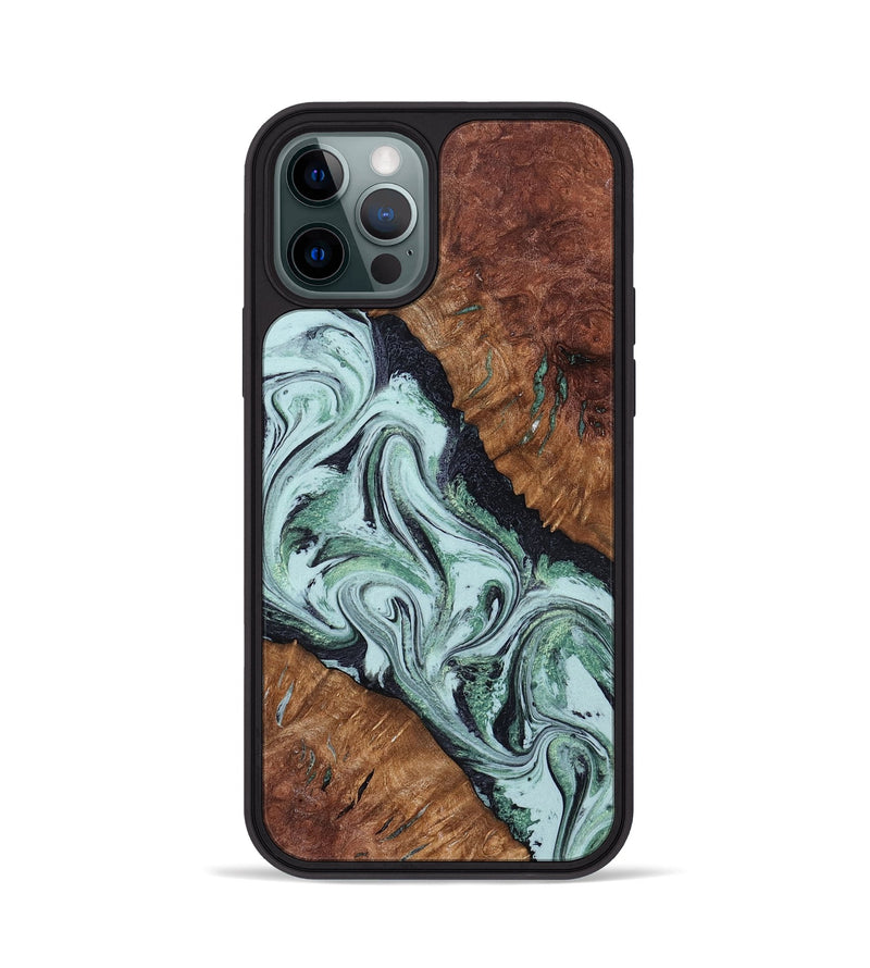 iPhone 12 Pro Wood Phone Case - Roman (Green, 798948)