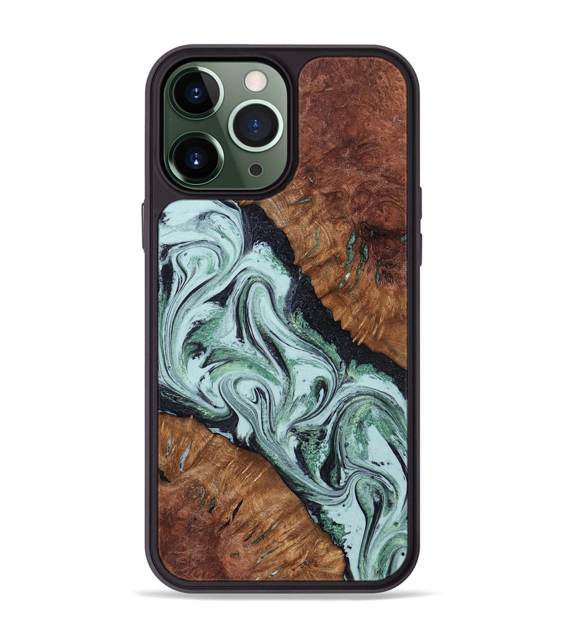 iPhone 13 Pro Max Wood Phone Case - Roman (Green, 798948)