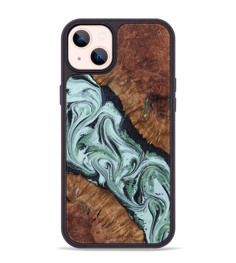iPhone 14 Plus Wood Phone Case - Roman (Green, 798948)