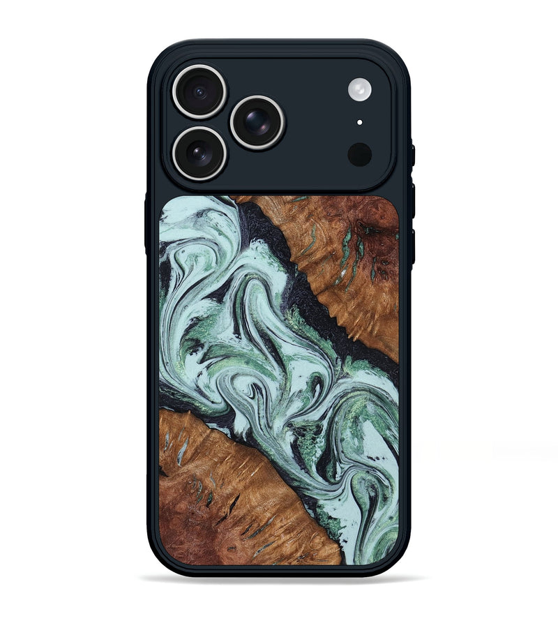 iPhone 17 Pro Max Wood Phone Case - Roman (Green, 798948)