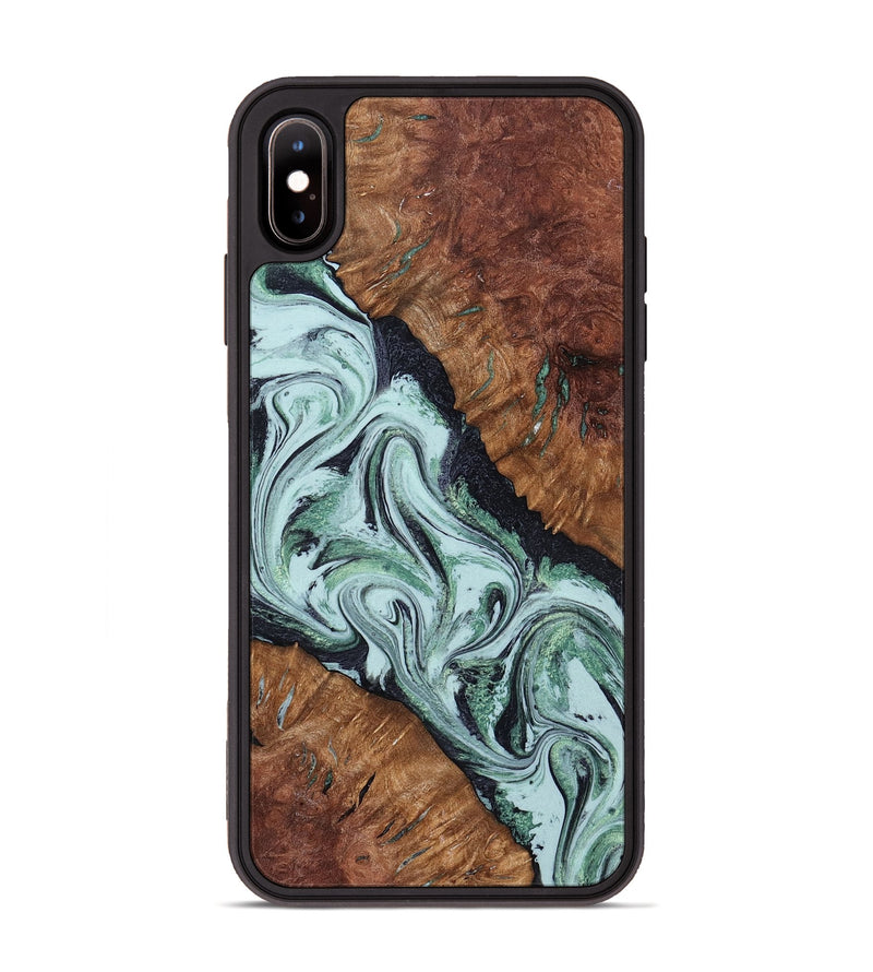 iPhone Xs Max Wood Phone Case - Roman (Green, 798948)