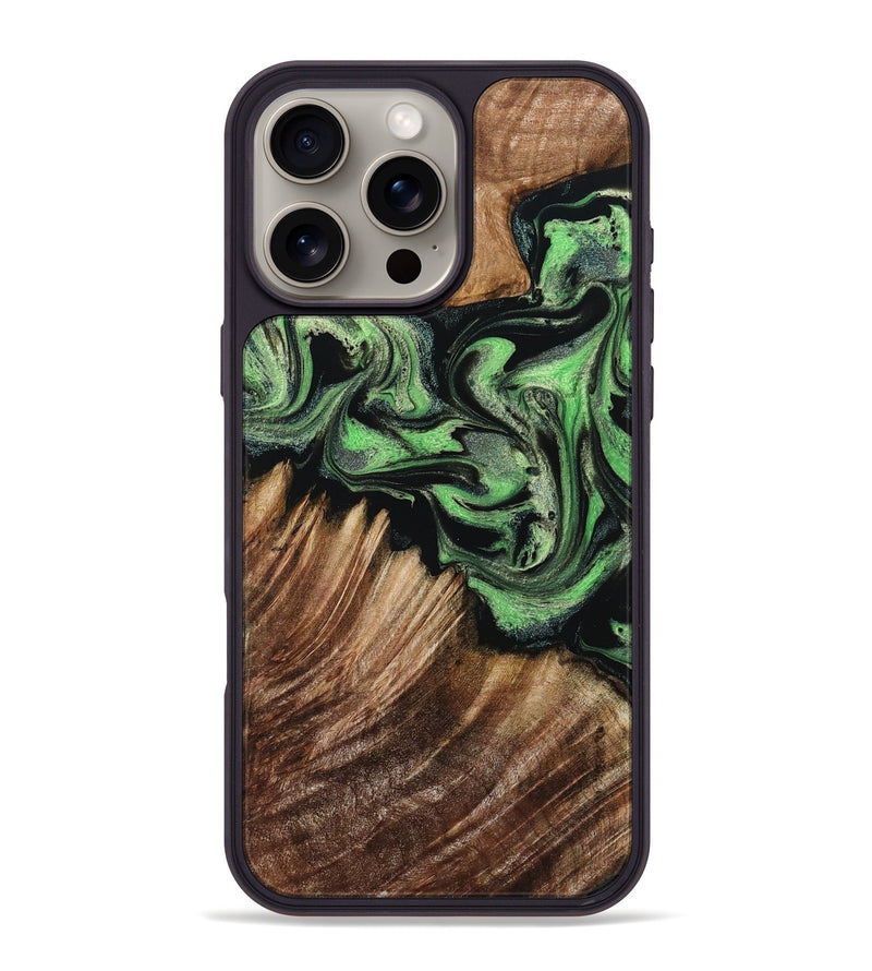 iPhone 16 Pro Max Wood Phone Case - Sanford (Green, 798949)