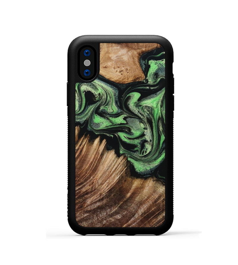 iPhone Xs Wood Phone Case - Sanford (Green, 798949)