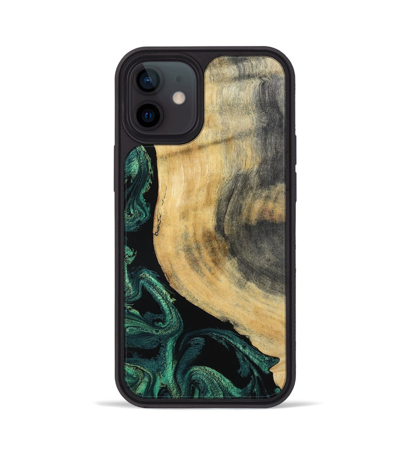 iPhone 12 Wood Phone Case - Evander (Green, 798950)