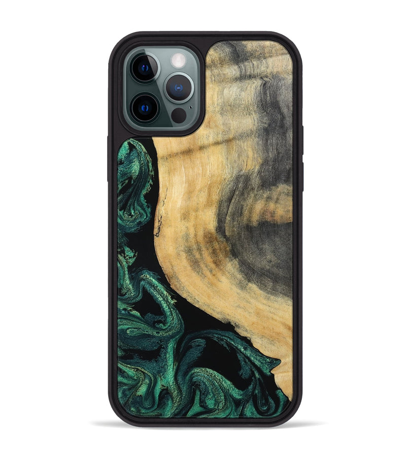 iPhone 12 Pro Max Wood Phone Case - Evander (Green, 798950)