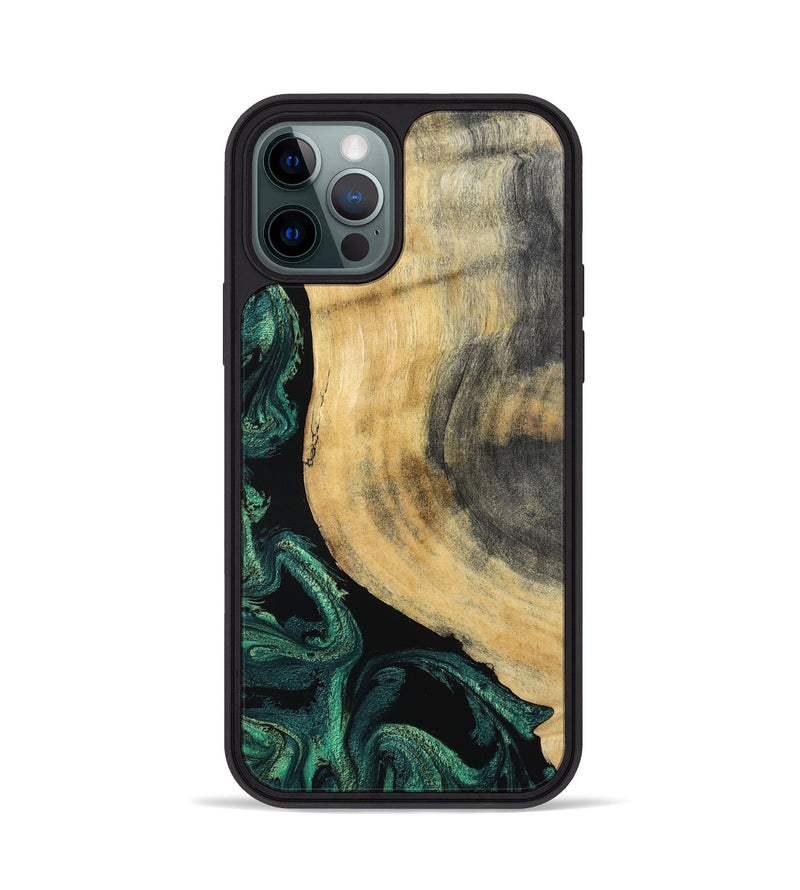 iPhone 12 Pro Wood Phone Case - Evander (Green, 798950)