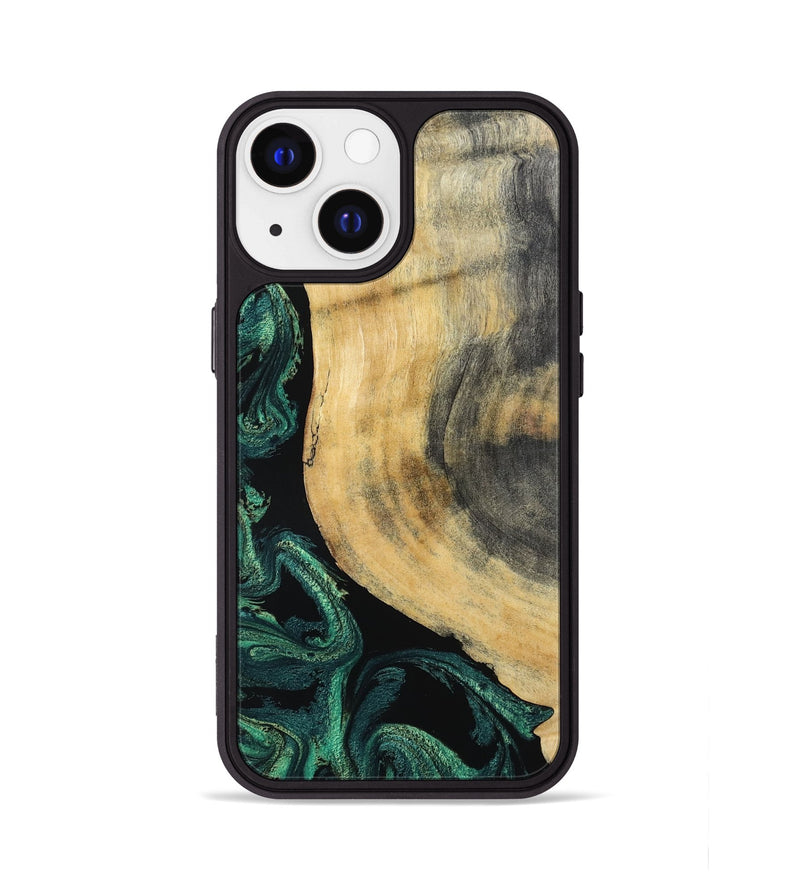 iPhone 13 Wood Phone Case - Evander (Green, 798950)